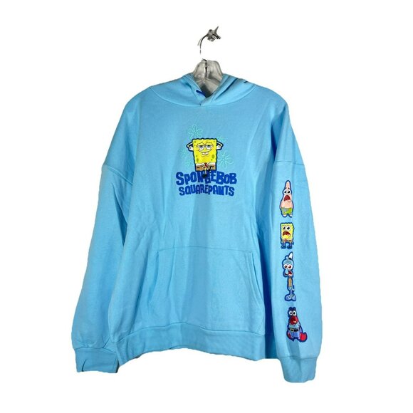 SpongeBob SquarePants Womens Large Graphic Hoodie Blue - Picture 4 of 13